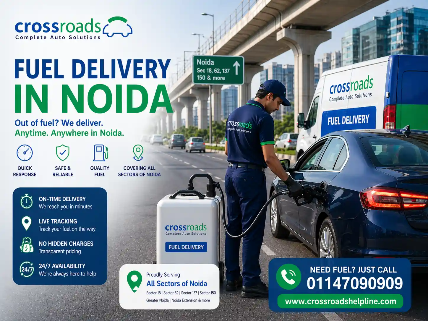 On Road Fuel Delivery in Noida: Fast and Reliable