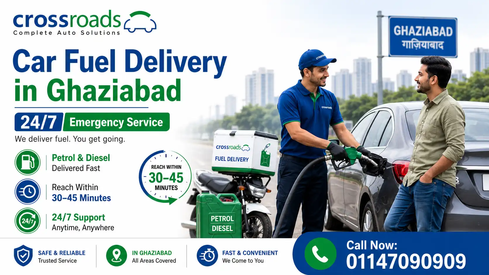 Car Fuel Delivery in Ghaziabad | 24*7 Emergency Service