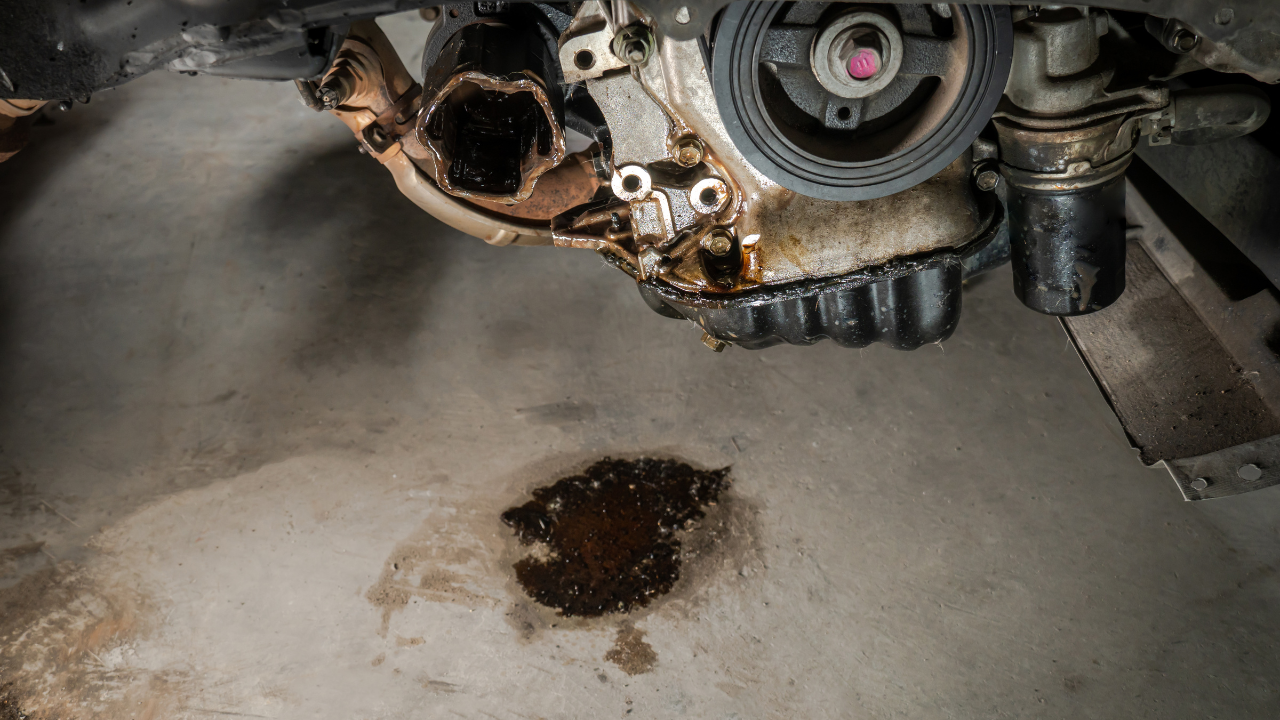 Identifying an Oil Leak Under Car