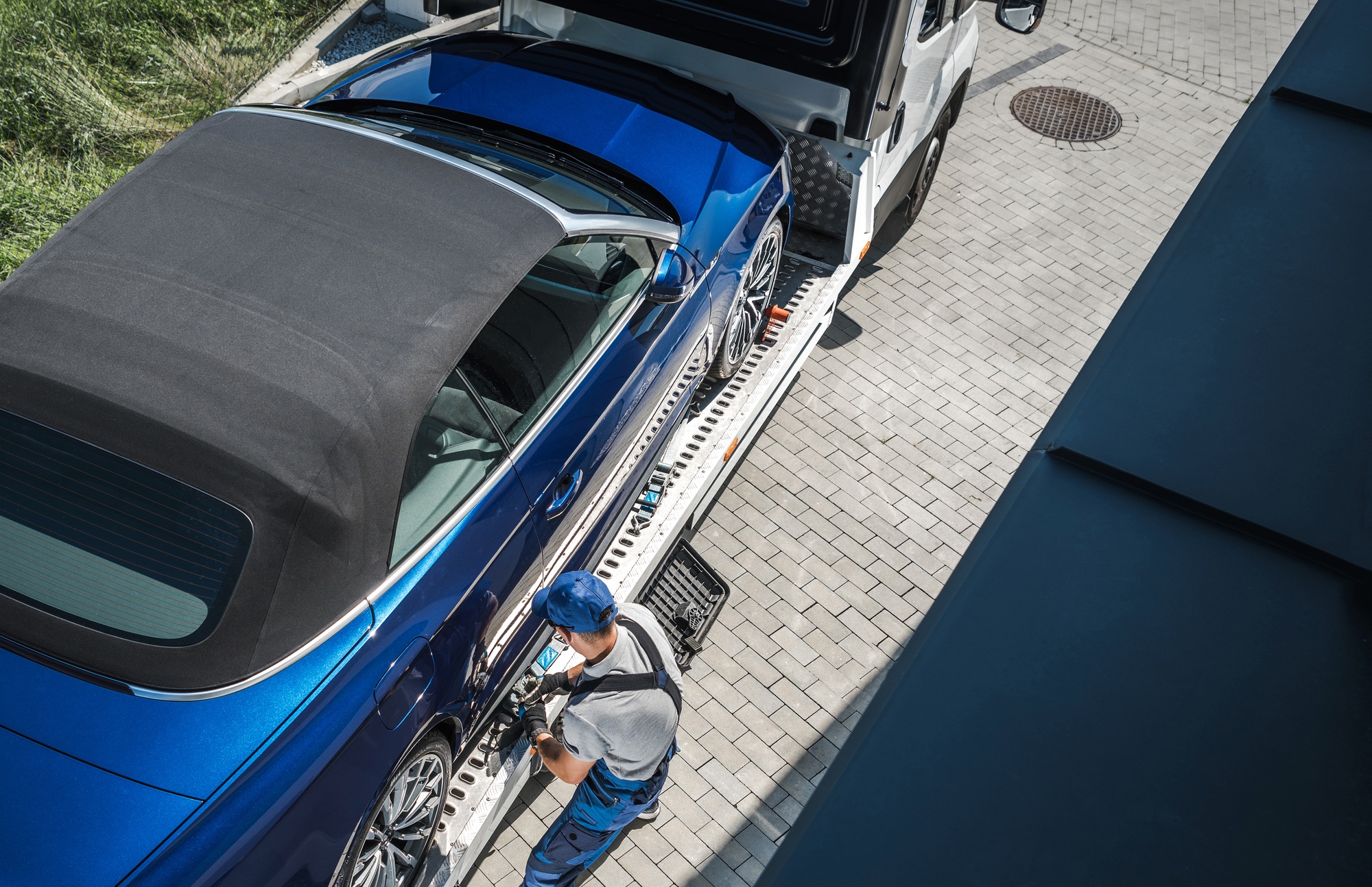New Car Home Delivery on a Towing Truck